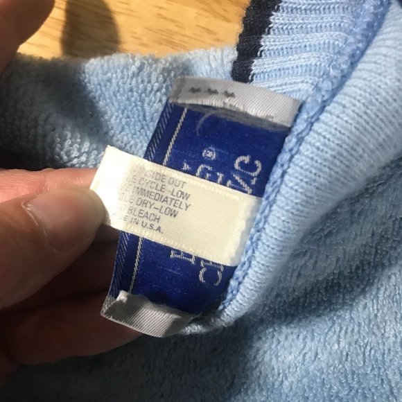 Charming Forge Vintage USA Large Blue V Neck Sweater Ribbed Cuffs and Hem Pullov - Picture 12 of 16